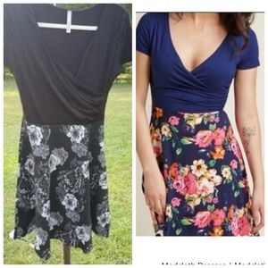 Modcloth Gilli Floral Stretchy Feminine Comfy Women Dress Size M